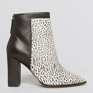 LOEFFLER RANDALL Mercer Leather Speckled Leather Ankle Boots